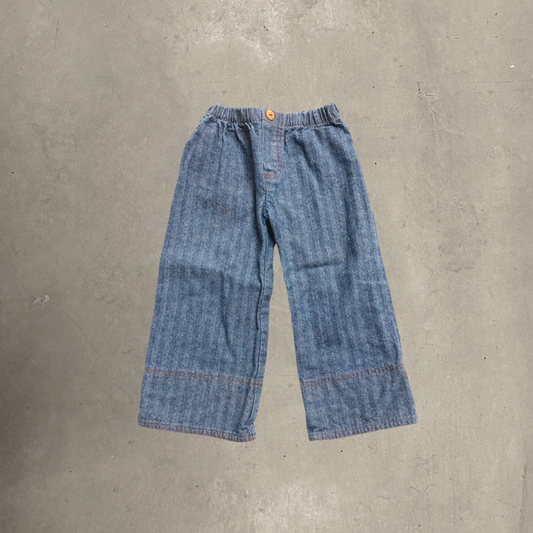 Unisex Blue Striped Pants 4T