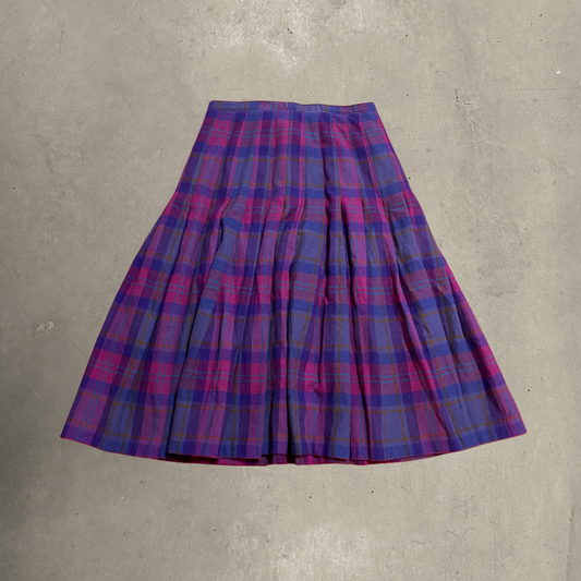 Vintage Pendleton Plaid Pleaded Midi Skirt