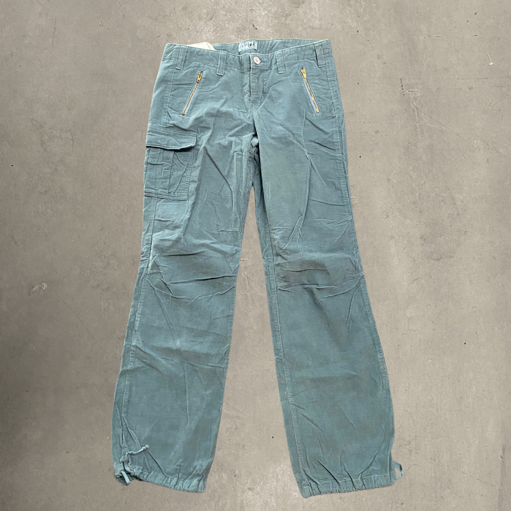 2000s Teal Corduroy Utility Pants