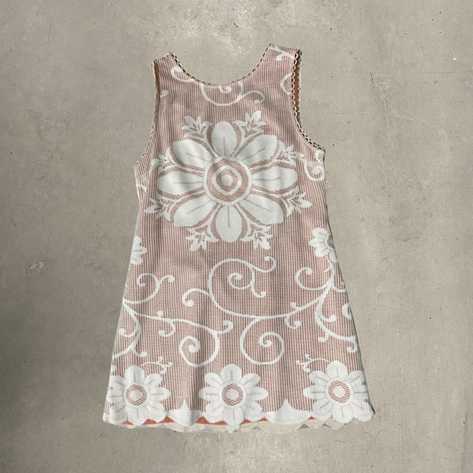 Creme Knit Floral Dress