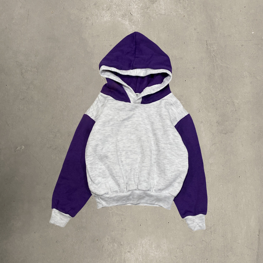 Vintage Blank Hoodie W/ Purple Sleeves 4/5T