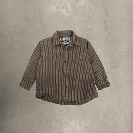 Brown Long Sleeve Button Up 3T