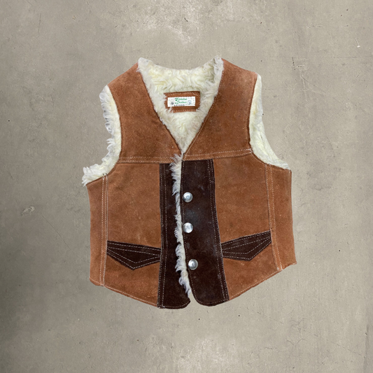 Genuine Leather Brown Vest 4T