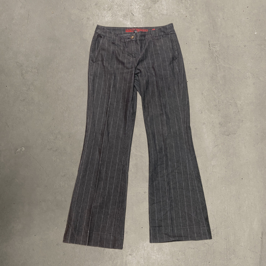 Black Pinstripe Denim Jeans