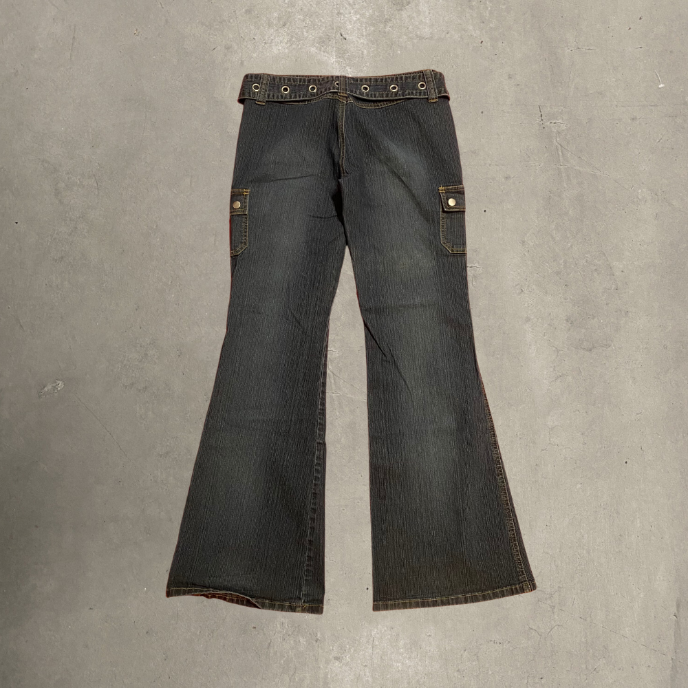 2000S Dark Washed Utility Jeans