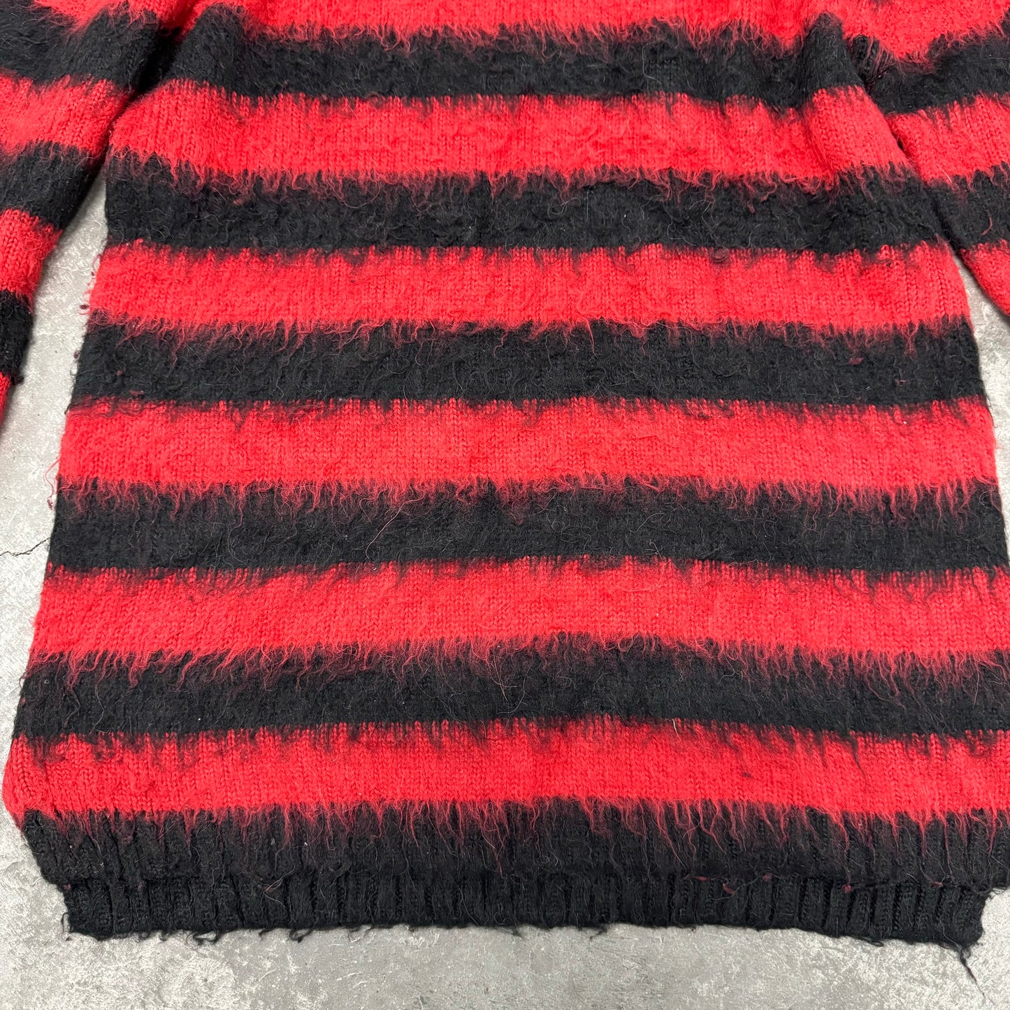 Red Stripped Mohair Sweater