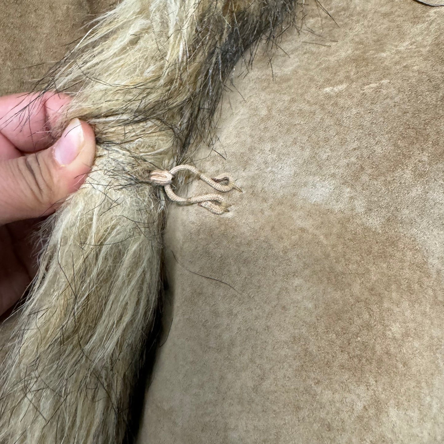 Vintage Tan Fur Trim Coat