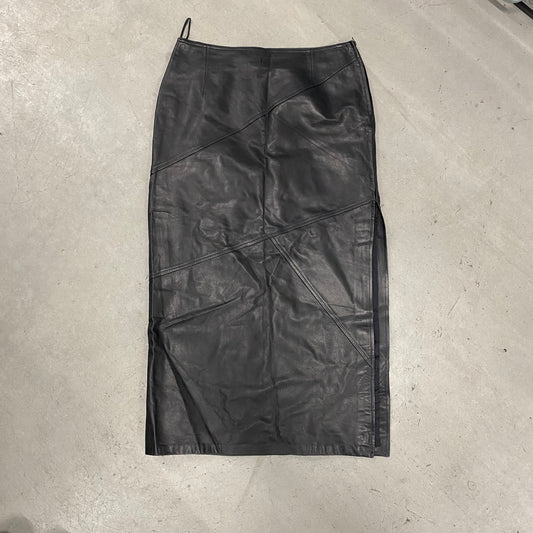Vintage Leather Maxi Skirt