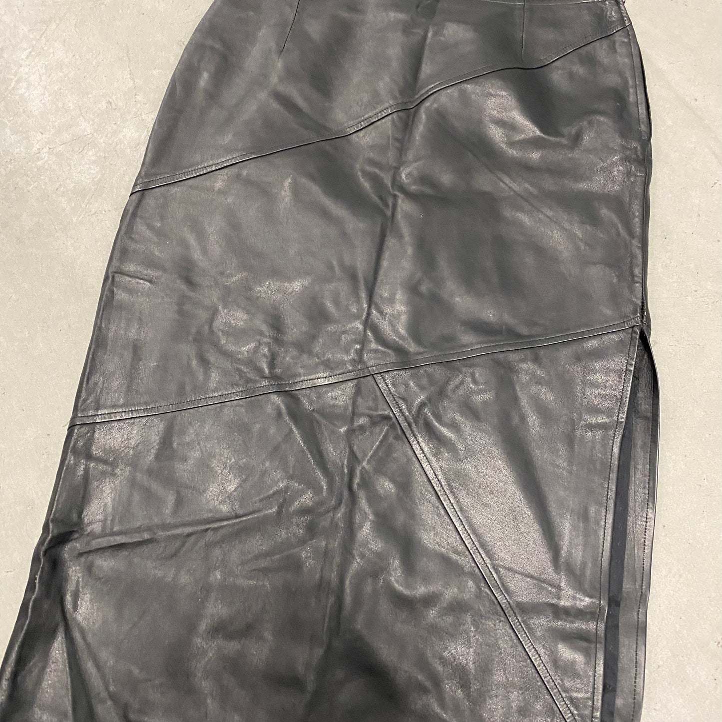 Vintage Leather Maxi Skirt