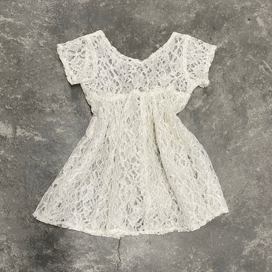 White Lace Vintage Dress 3T