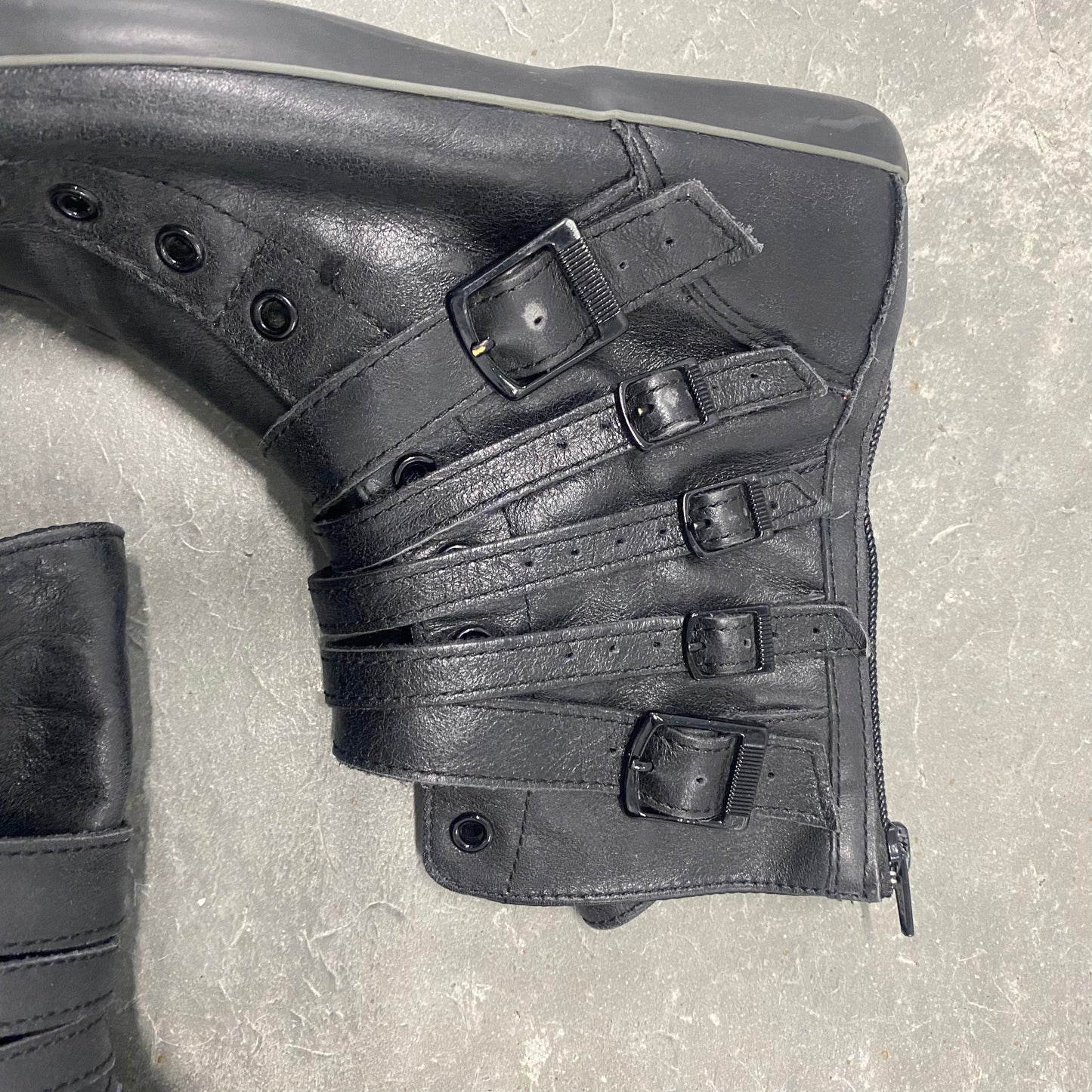 Black Belted Converse High Top 7 1/2 W