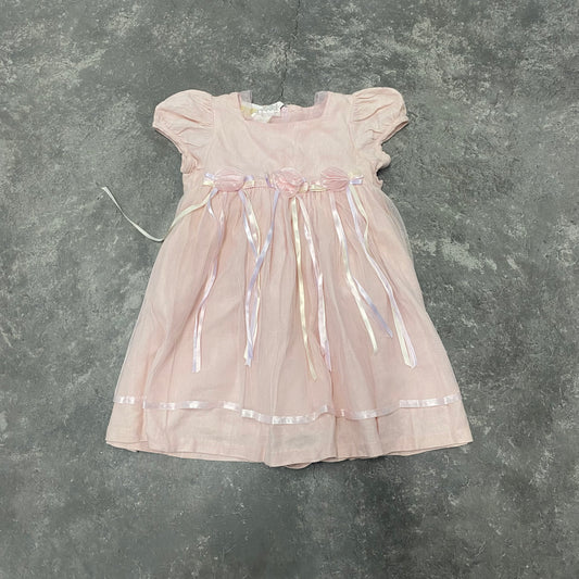 Vintage Pink Ribbon/Rose Dress 2T