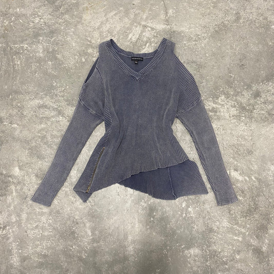 Vintage Faded Cut Out Knit Sweater