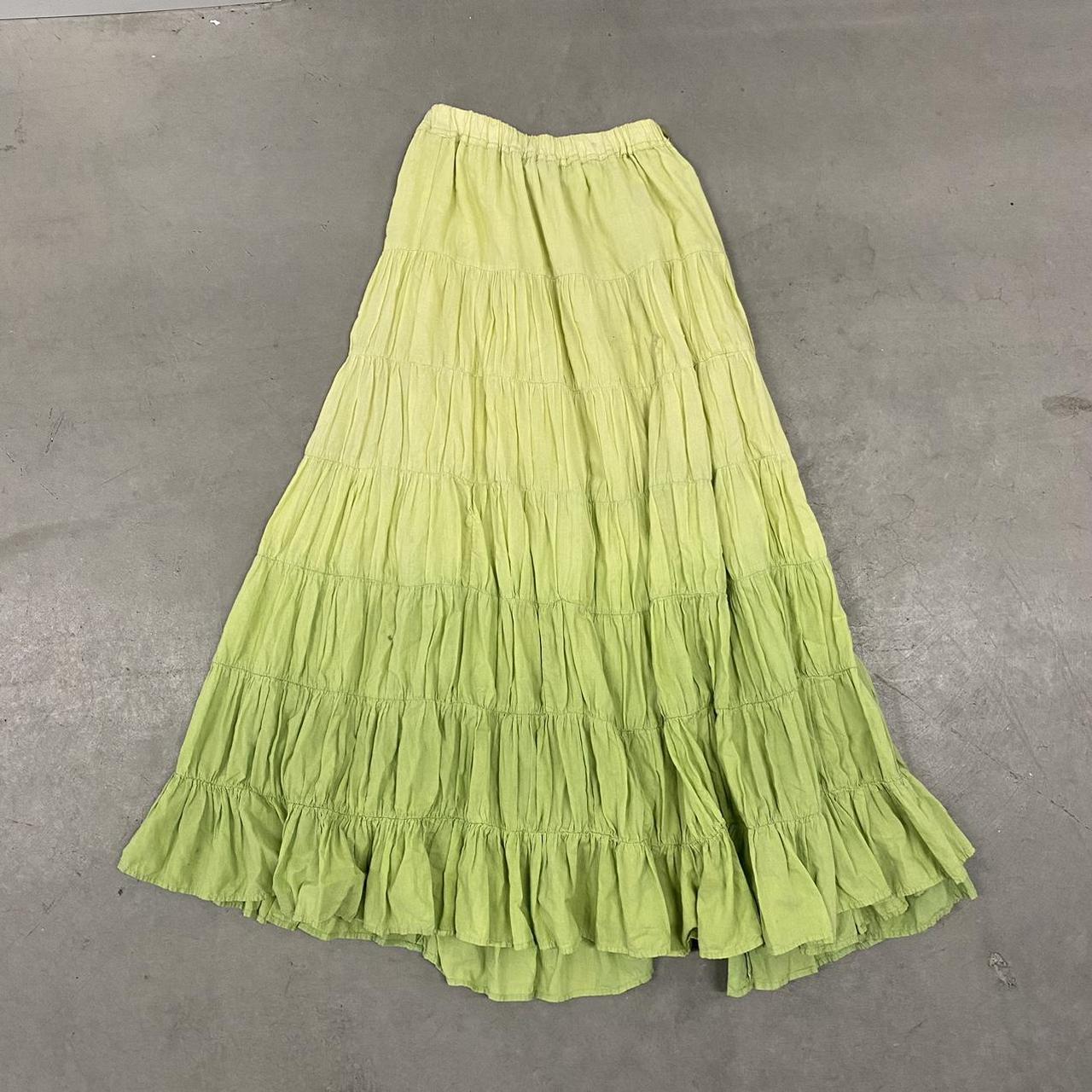 Vintage Green Tiered skirt