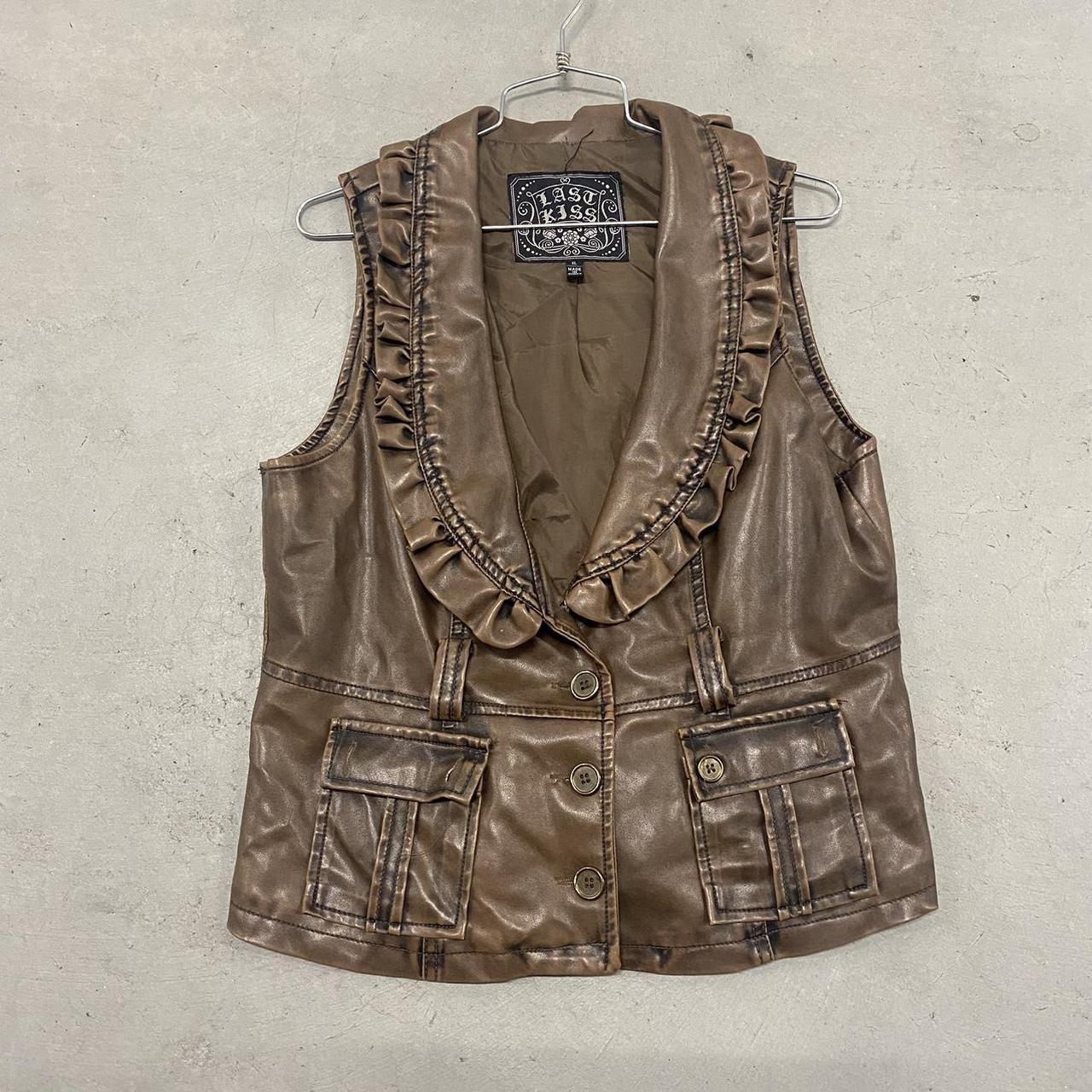Plus Size Brown Gothic Vest