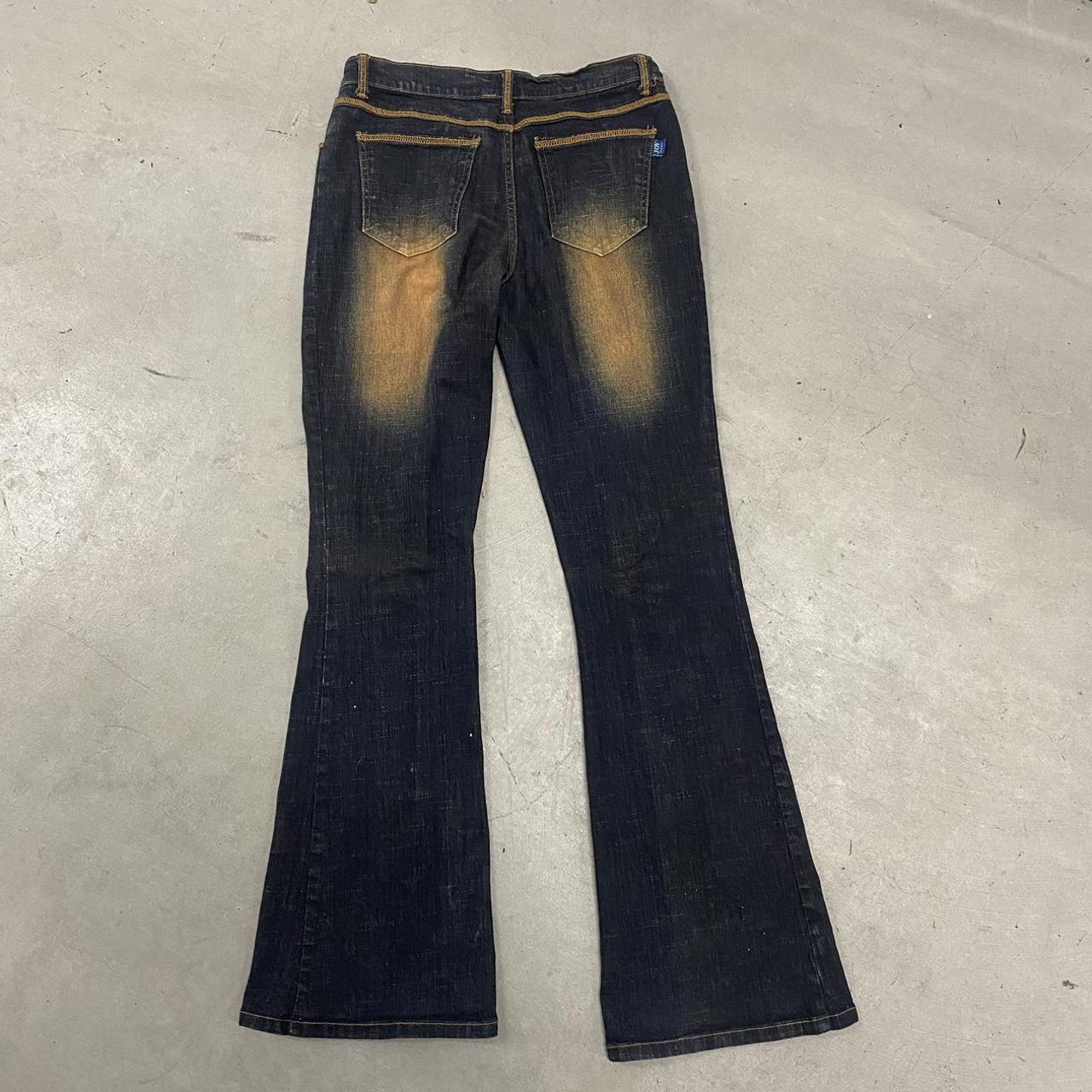 Vintage Dark Denim Bleached Jeans