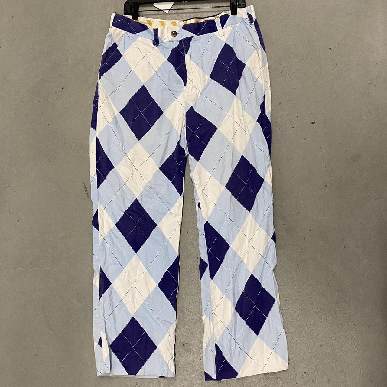 Blue Argyle Pants