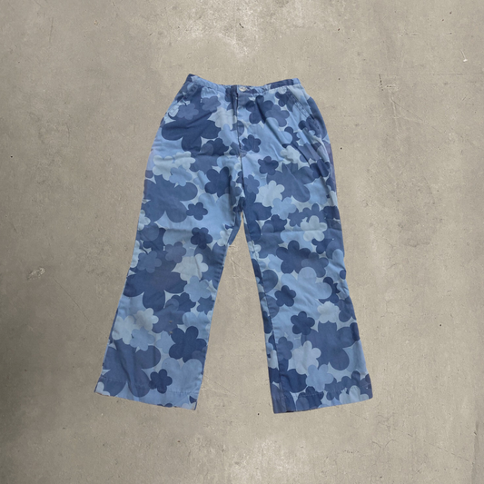 Blue Floral Track Pants 4T