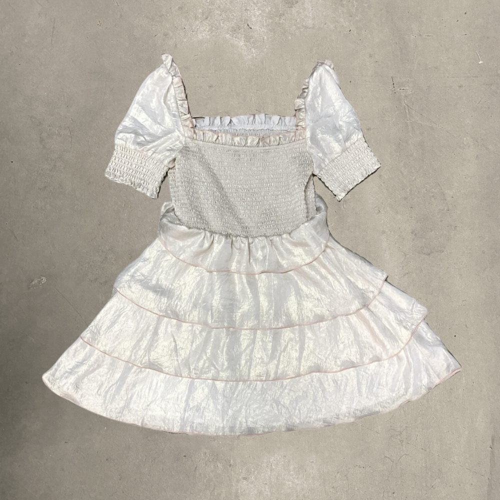 Creme Ruffle Dress