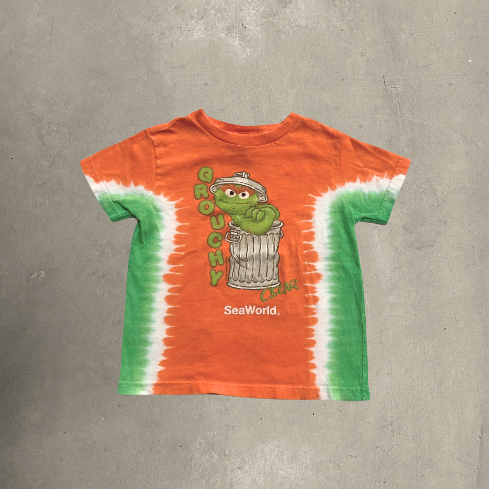 Orange Tie Dye Sesame Street Tee 5T