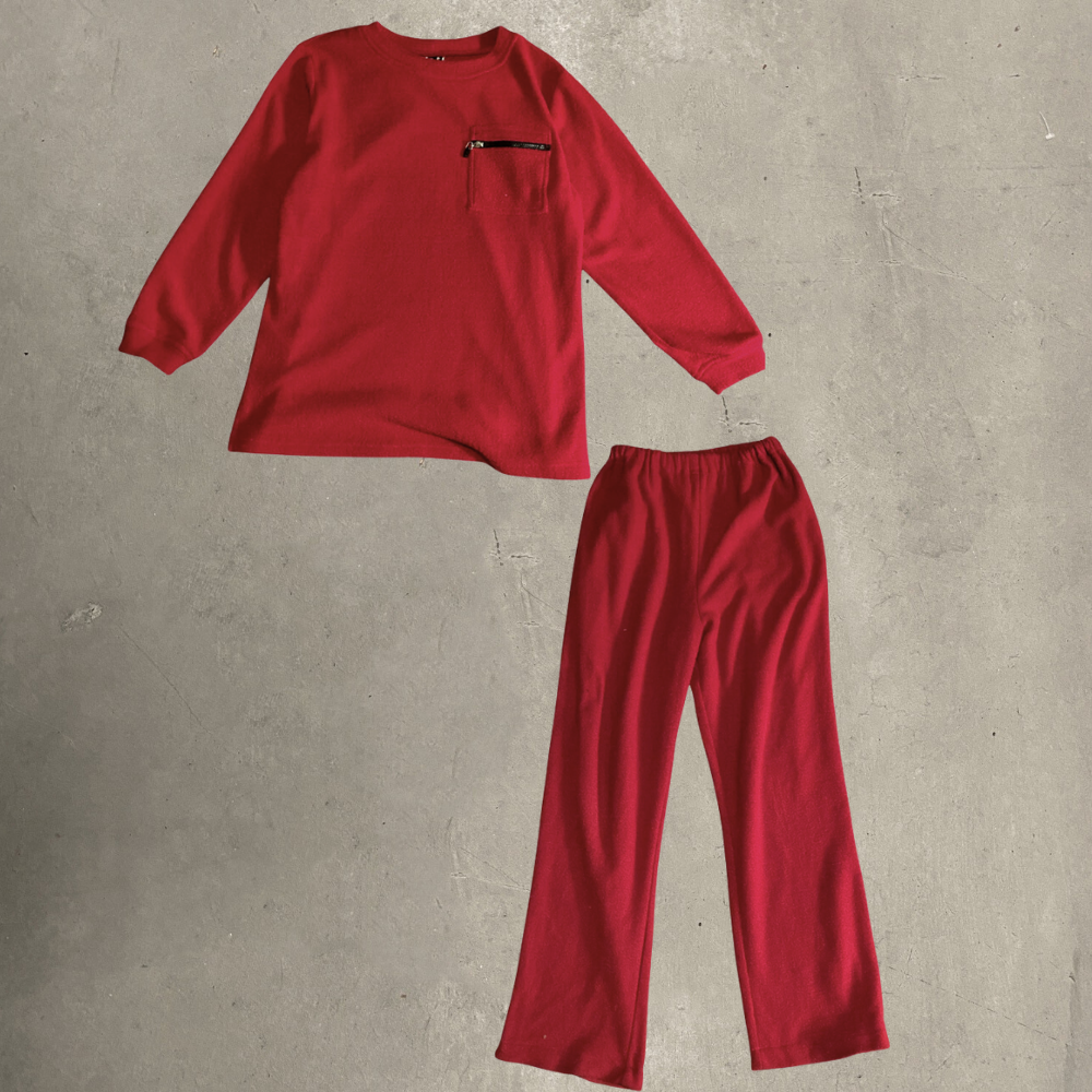 Vintage Red Tracksuit Set