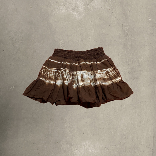 Girls Brown Tie Dye Beach Skirt  6