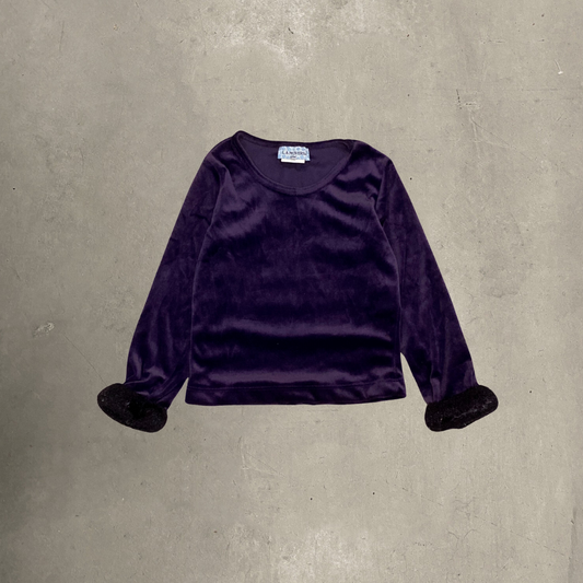 Vintage  Purple Velvet Long Sleeve 4T