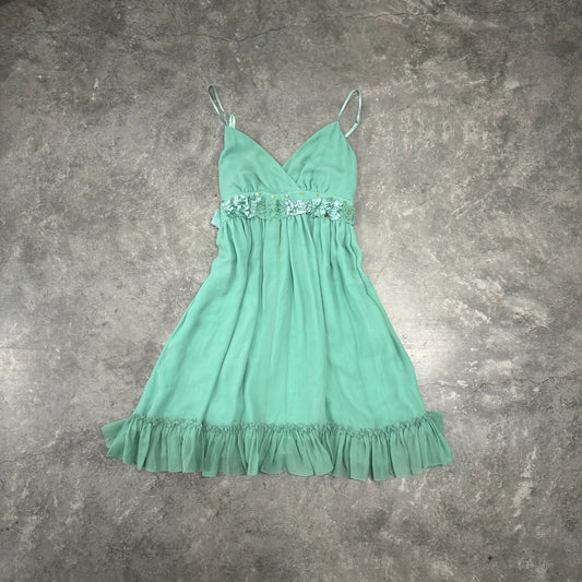 Vintage Green Flowy Dress