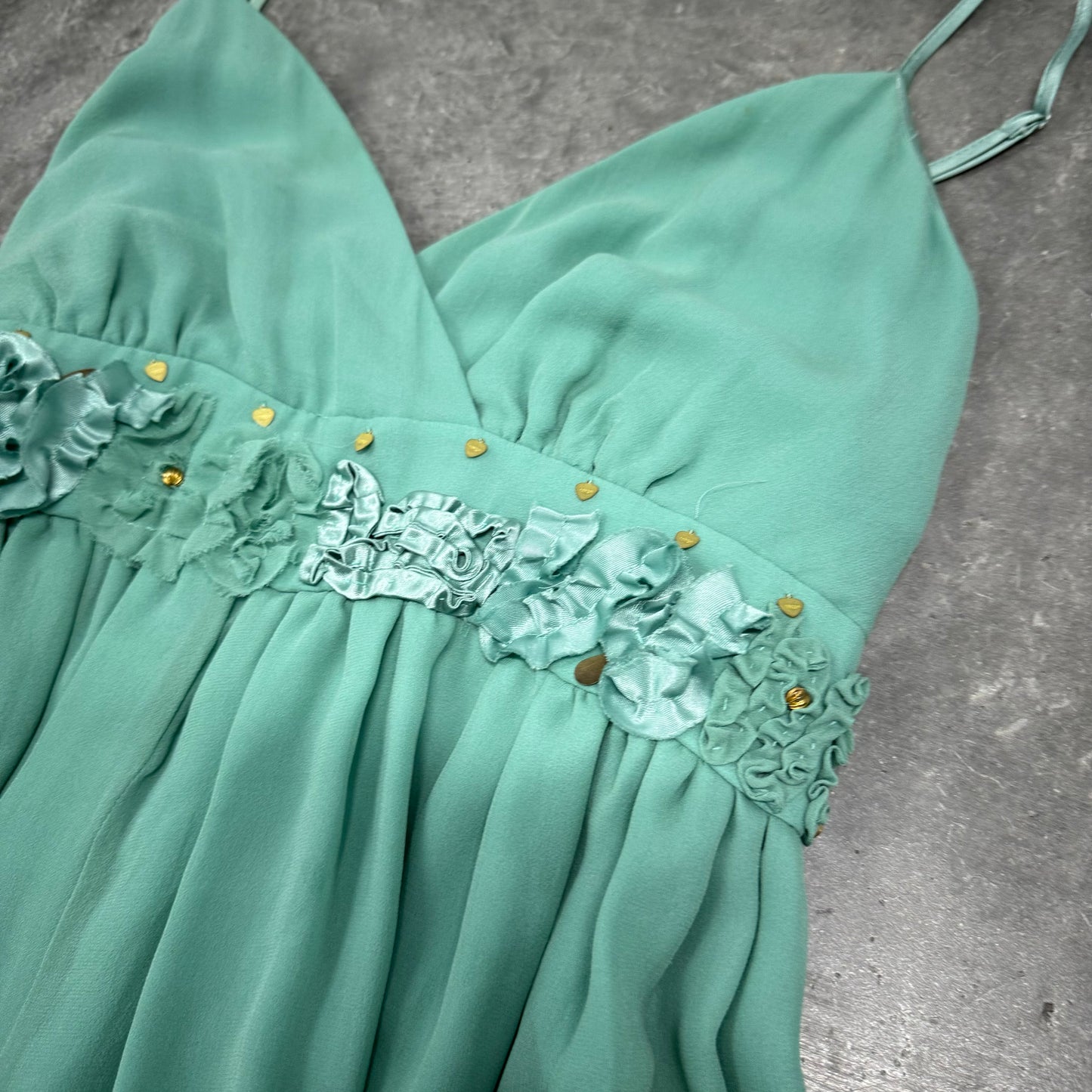 Vintage Green Flowy Dress