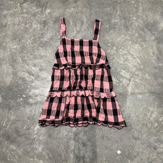 Pink/Black Plaid Dress