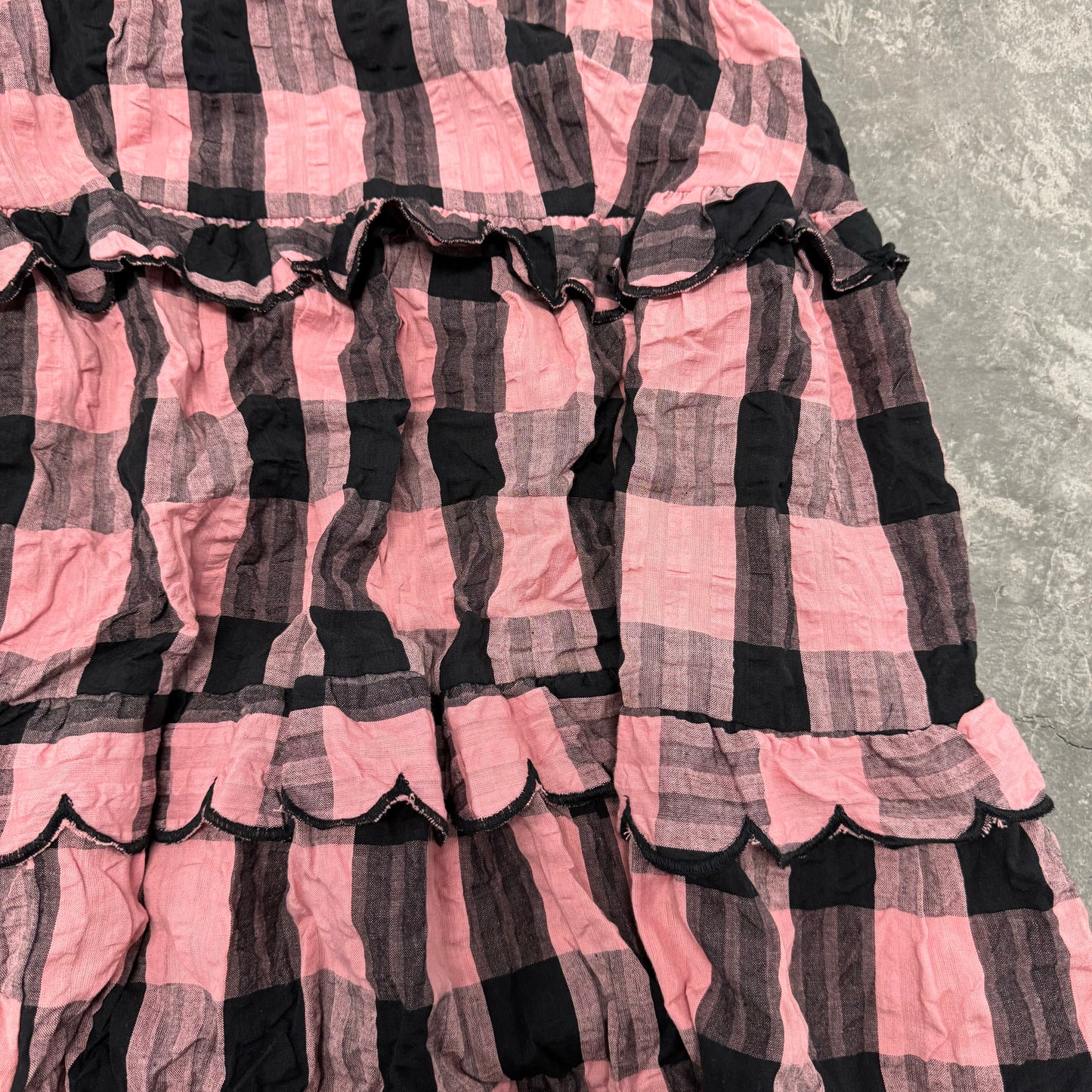 Pink/Black Plaid Dress