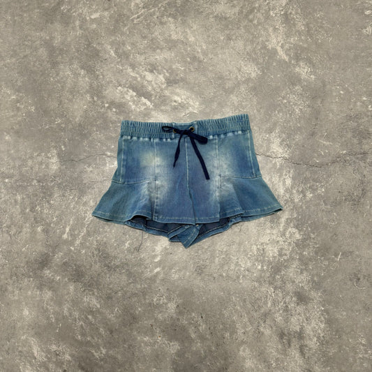 Lightwashed Blue Micro Skort