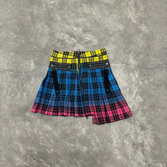 Multicolored Plaid Punk Plaid Skirt