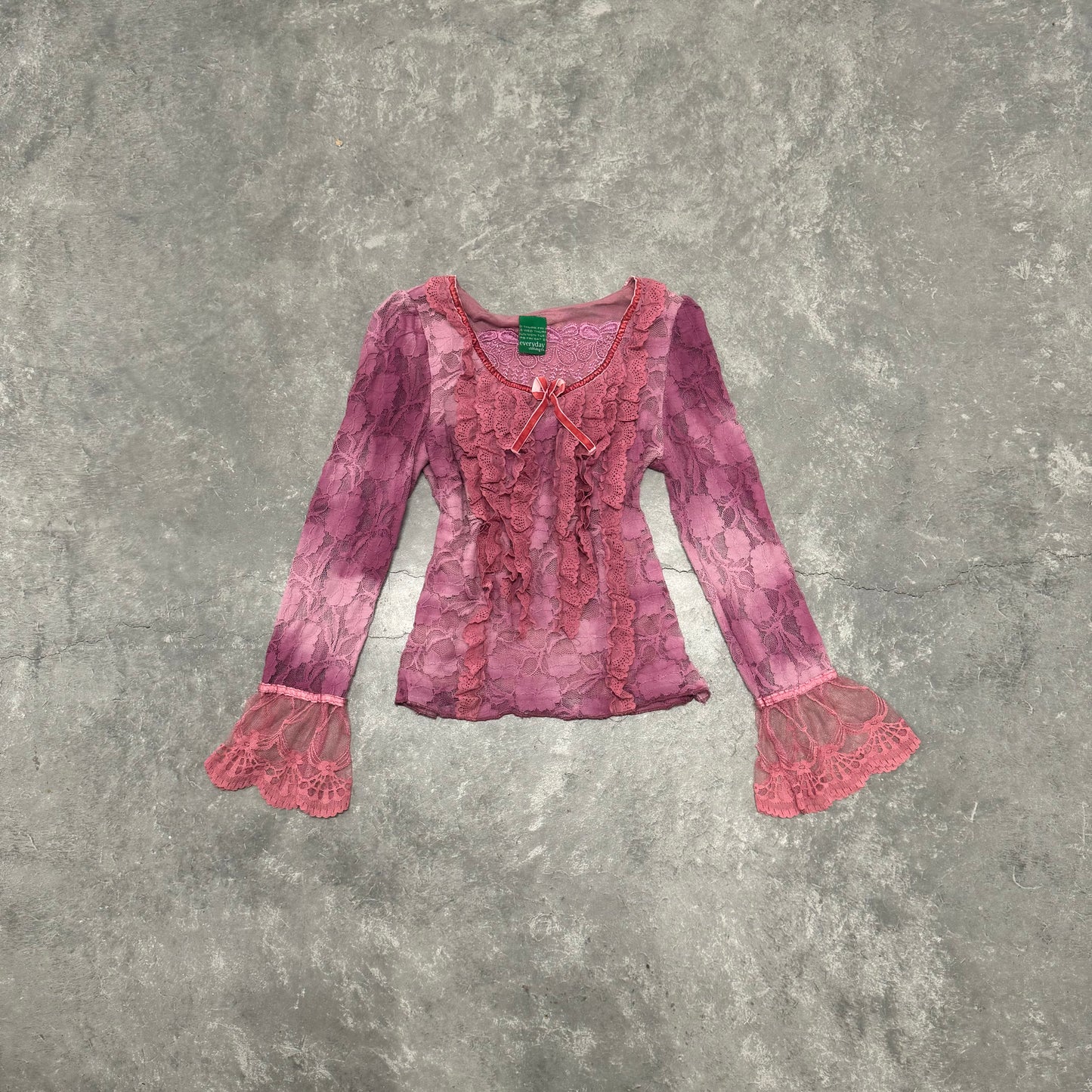 Pink Lace Ruffle Fairy Top