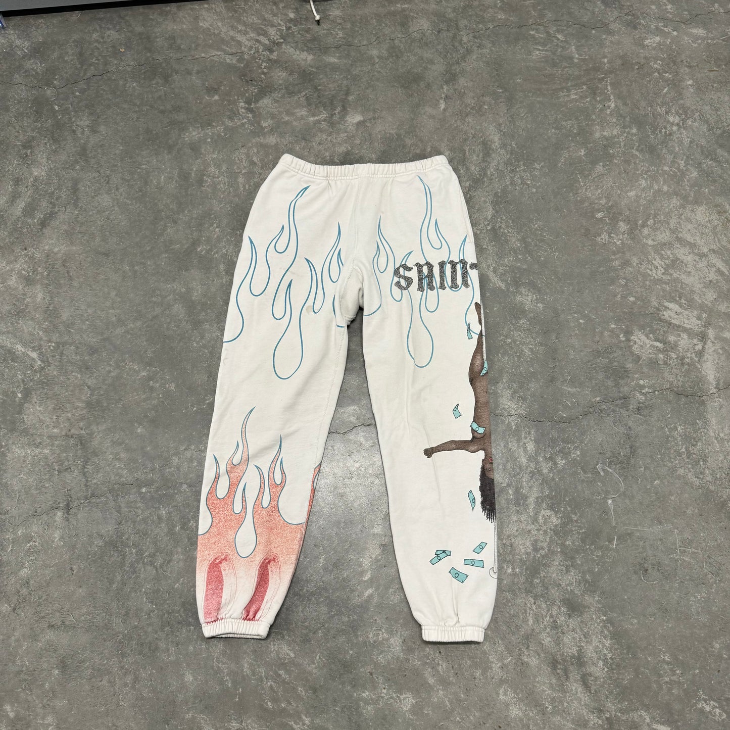 Graphic Flame Sweatpants By ST JHN.