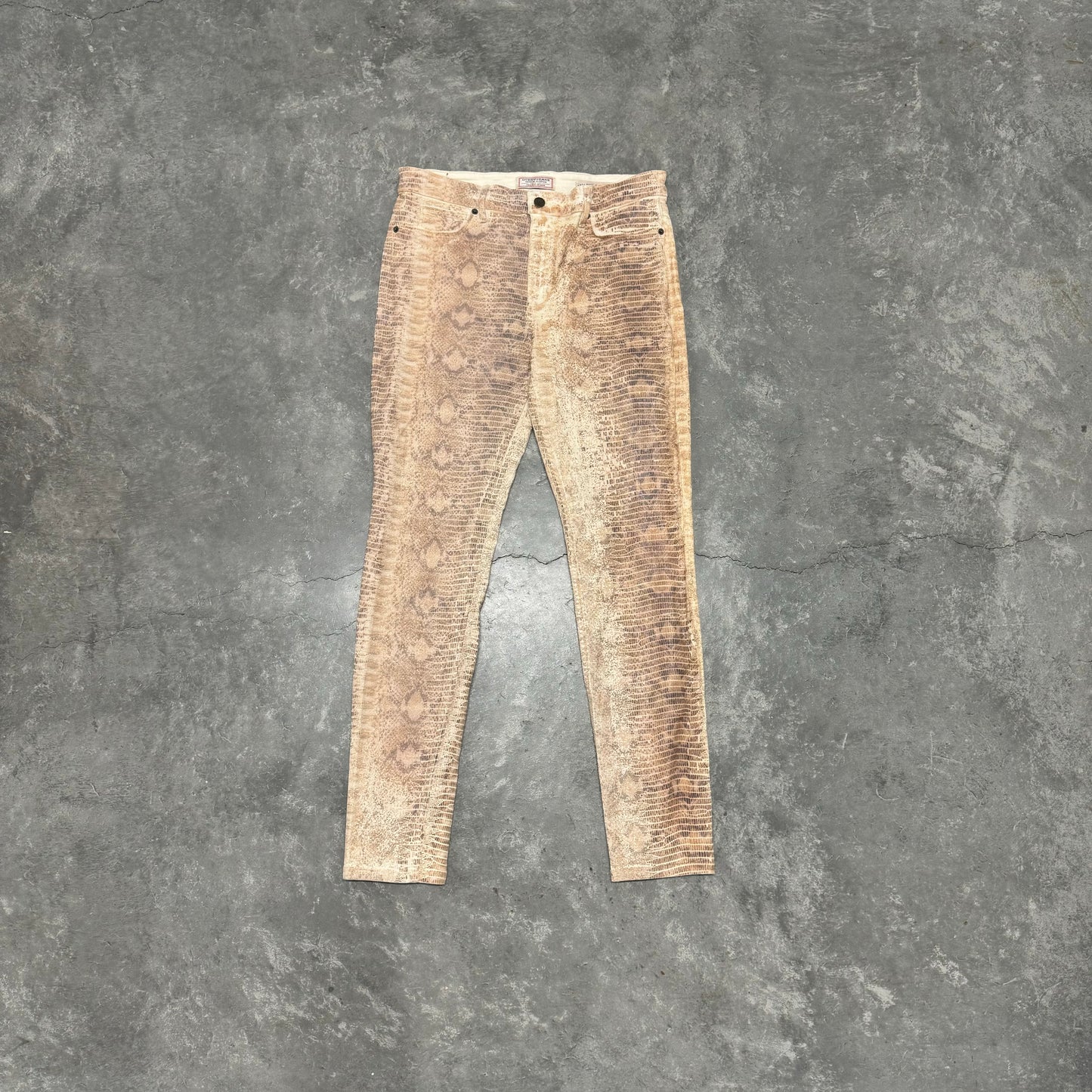 Vintage Tan Snake Print Jeans