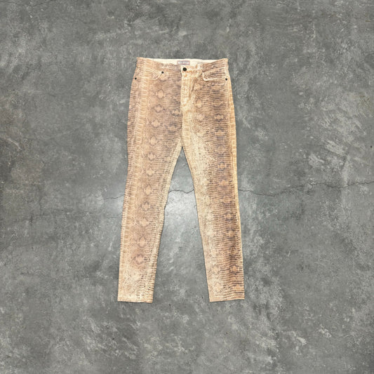 Vintage Tan Snake Print Jeans