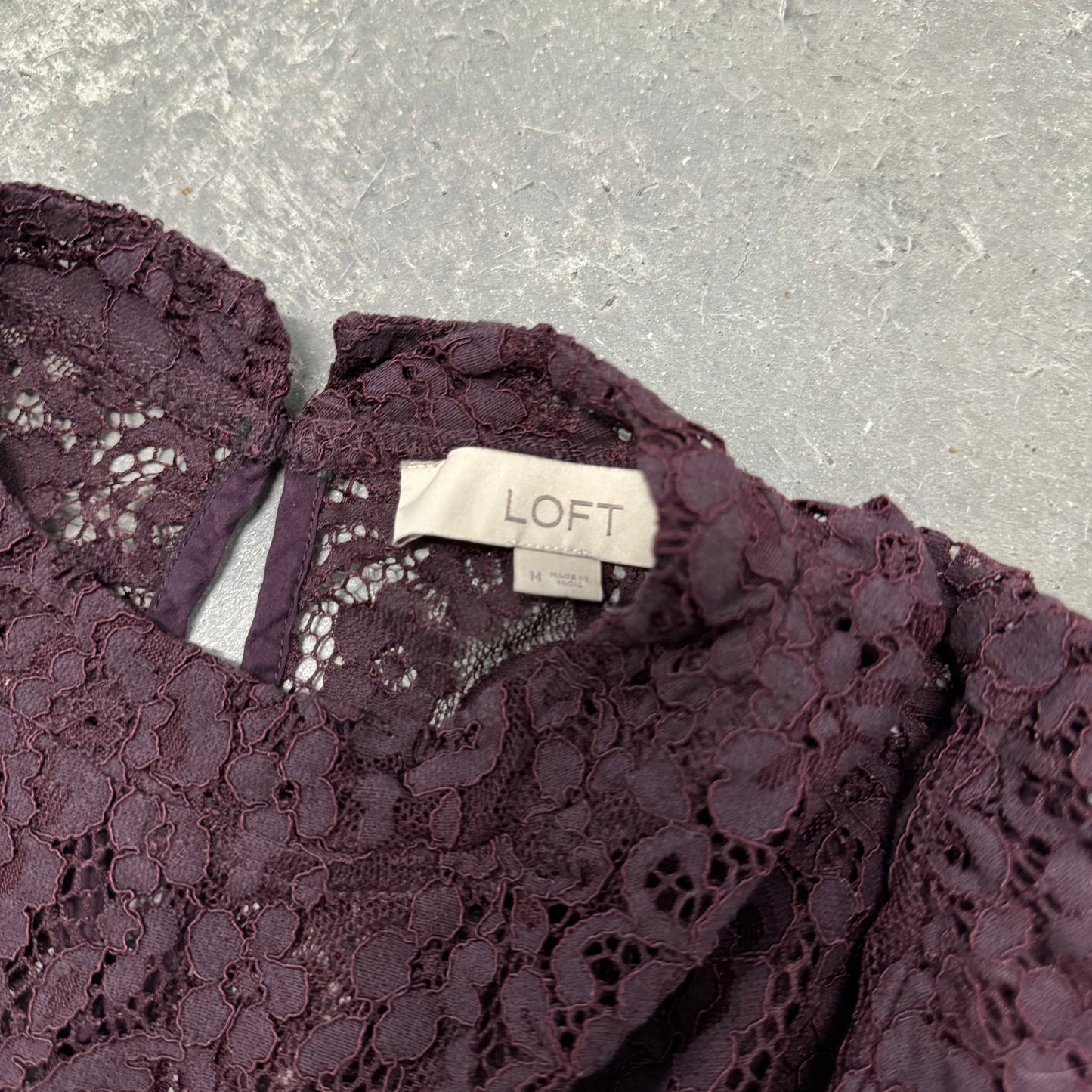 Purple Lace Ribbon Blouse