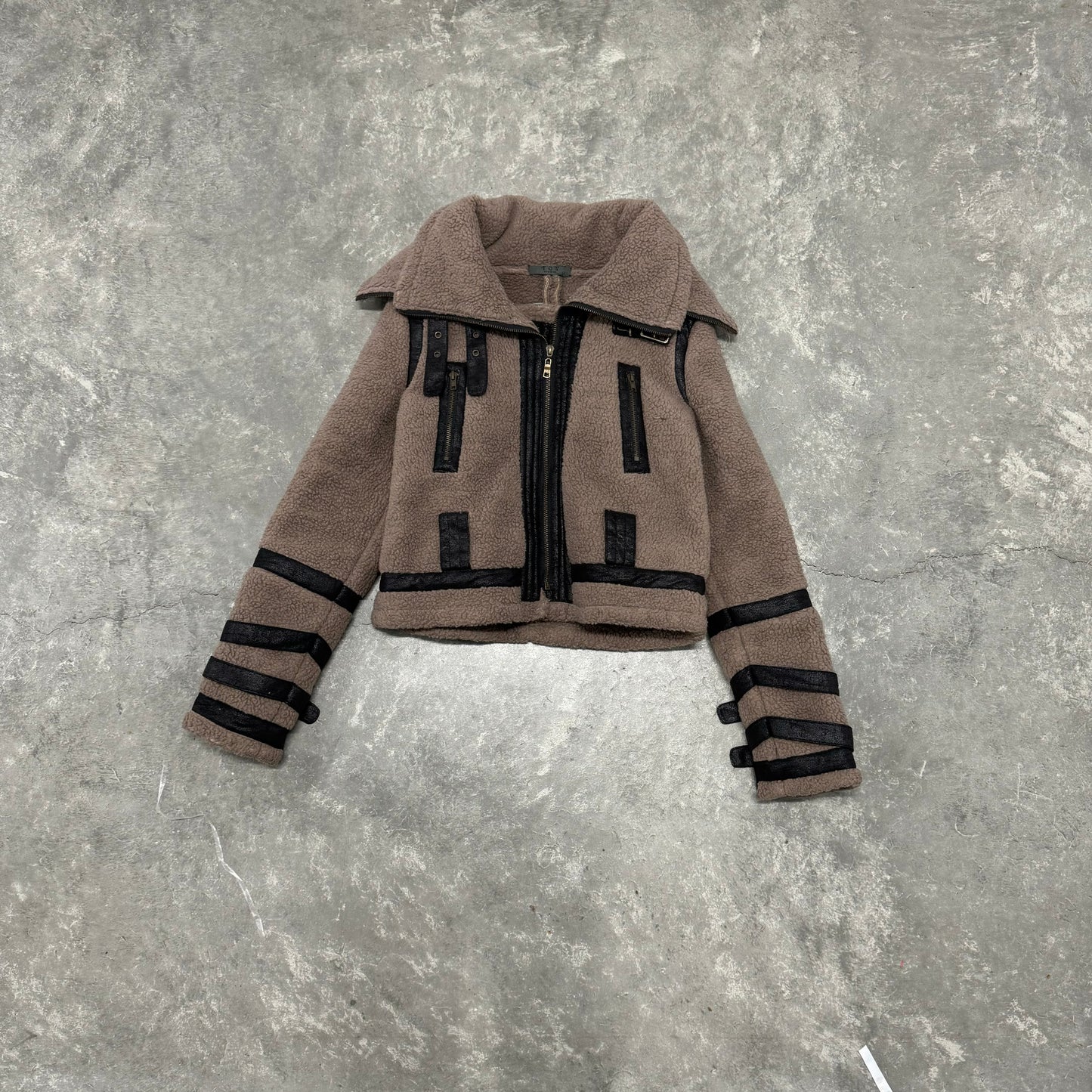 Grey Belted Teddy Jacket