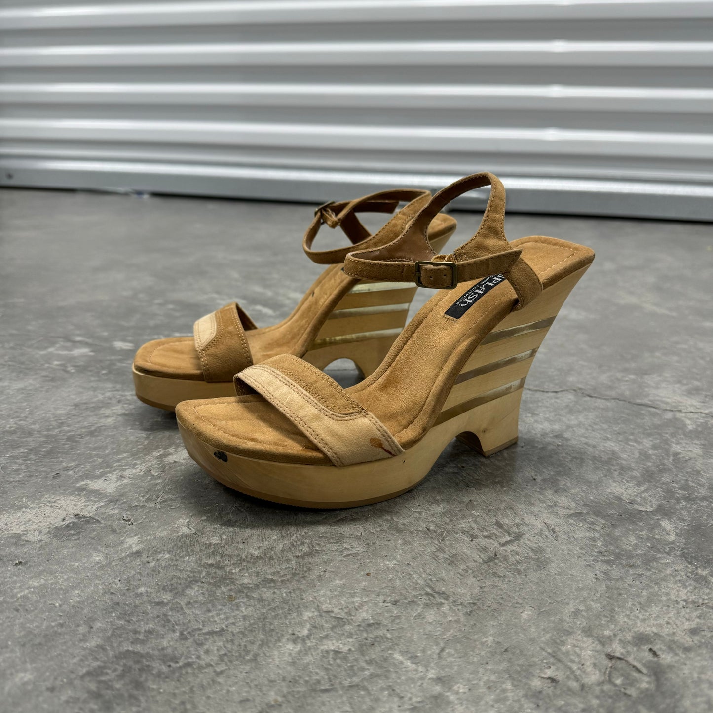 Vintage Brown Platform Wedges