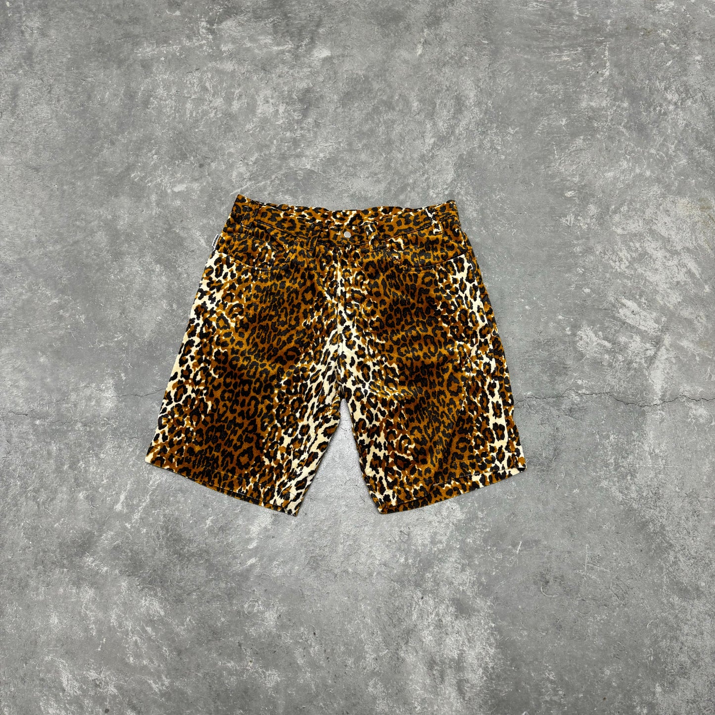 Vintage Mens Cheetah Print Shorts