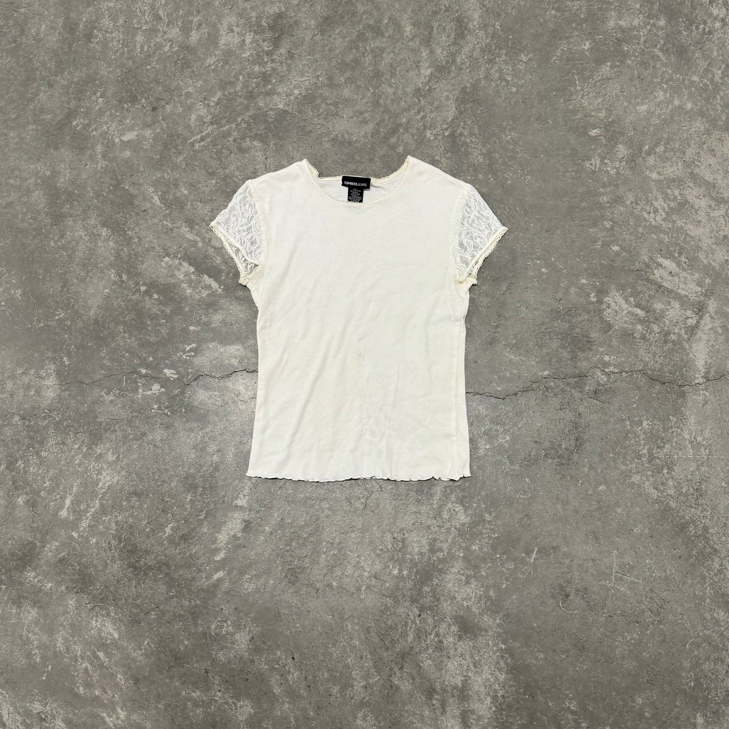 Plain White Lace Baby Tee