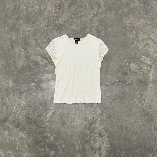 Plain White Lace Baby Tee