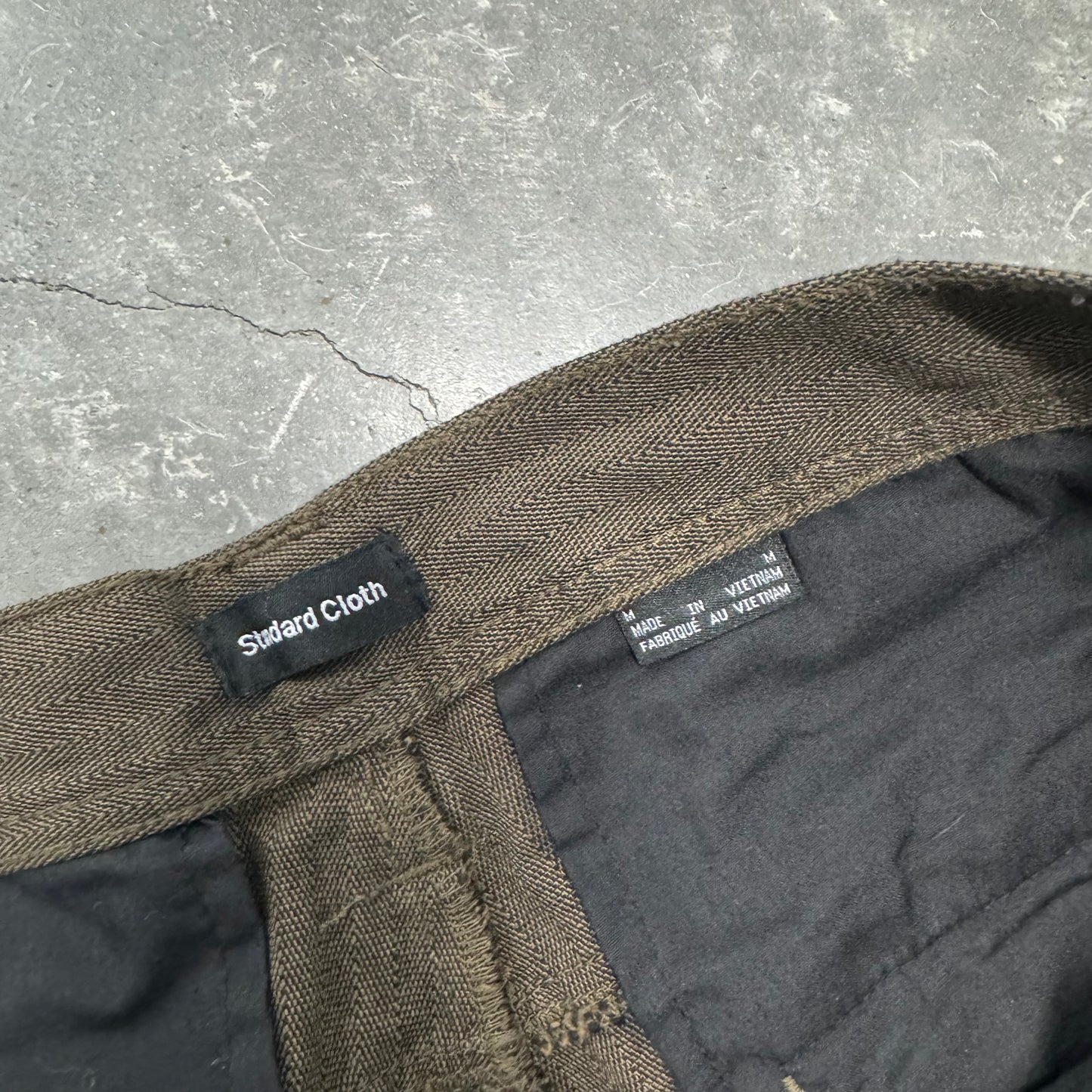 Brown Cotton Utility Pants