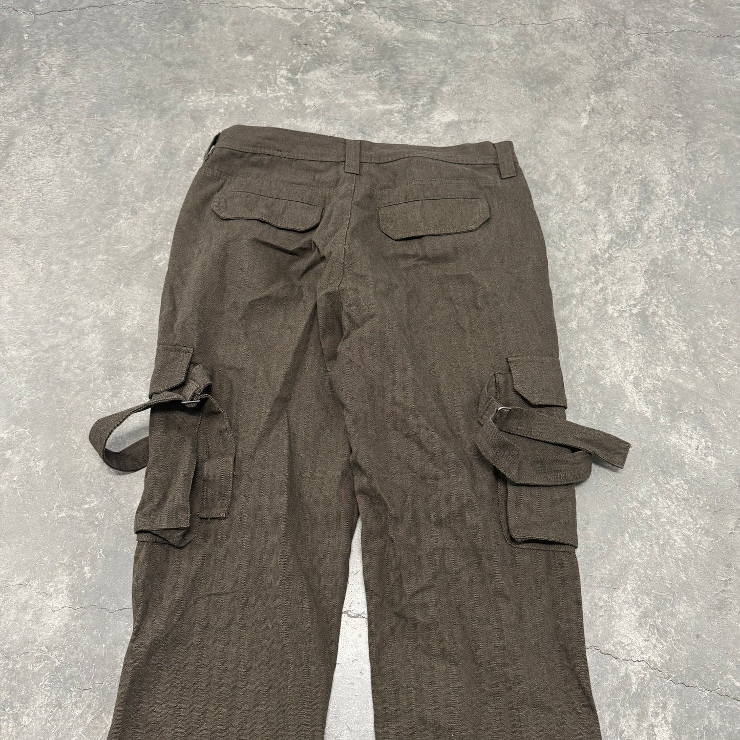 Brown Cotton Utility Pants