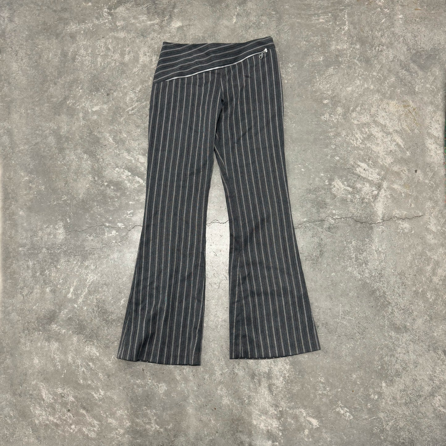 Vintage Designer Grey Pinstripe Pants