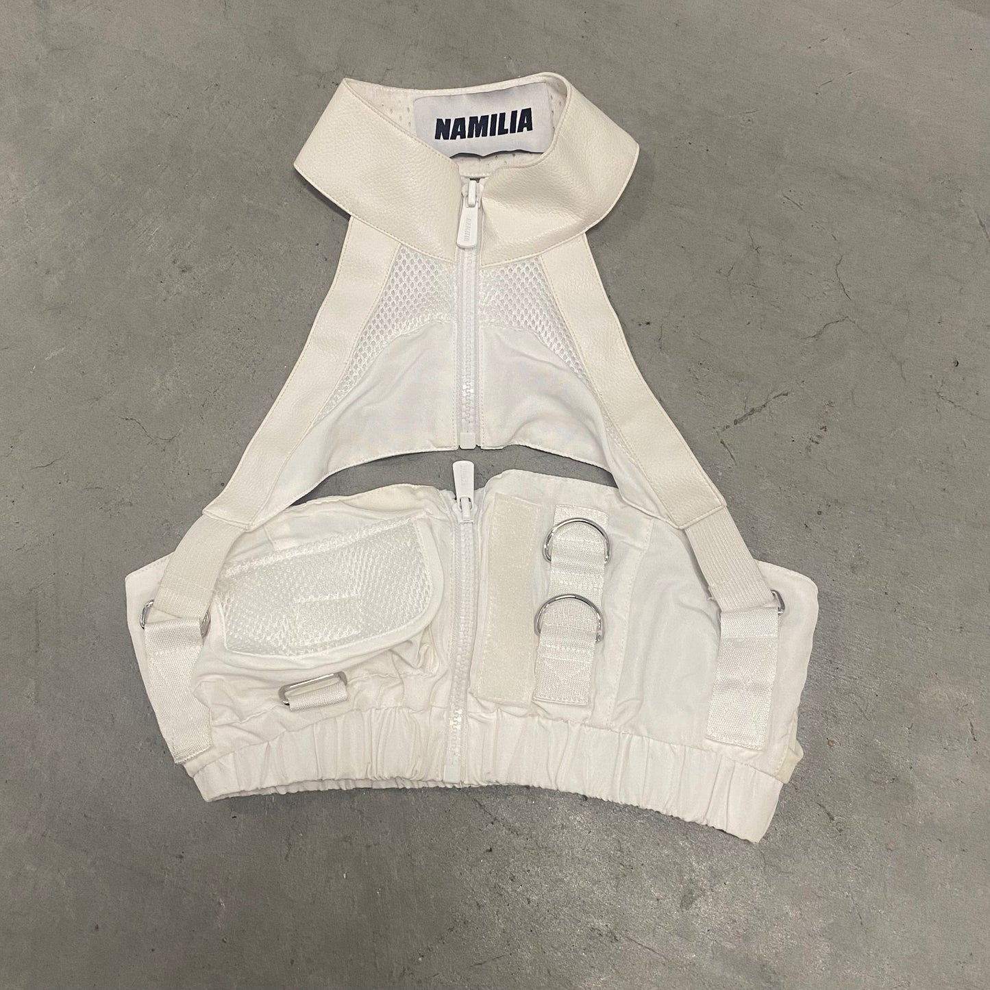 White Motor Sport Cropped Halter
