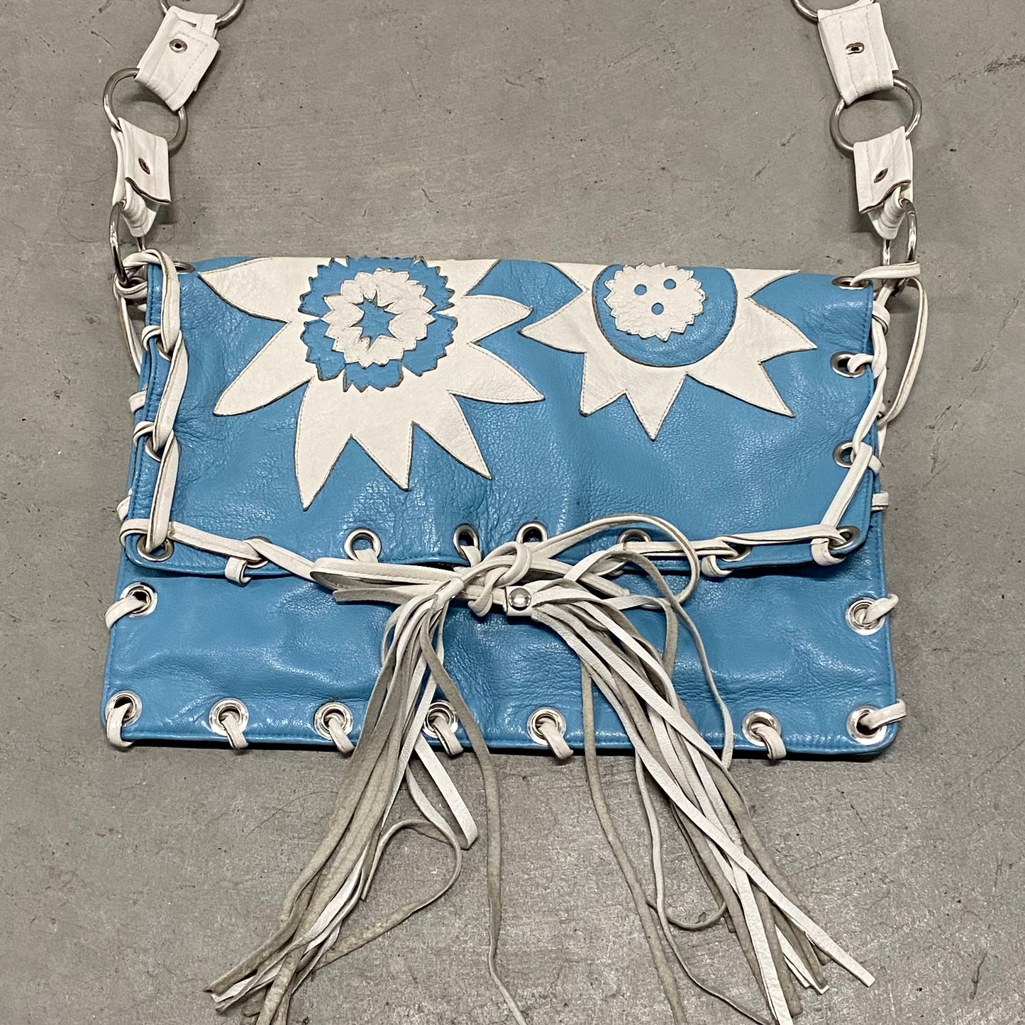 Rare Leather Baby Blue Betsy Johnson Bag