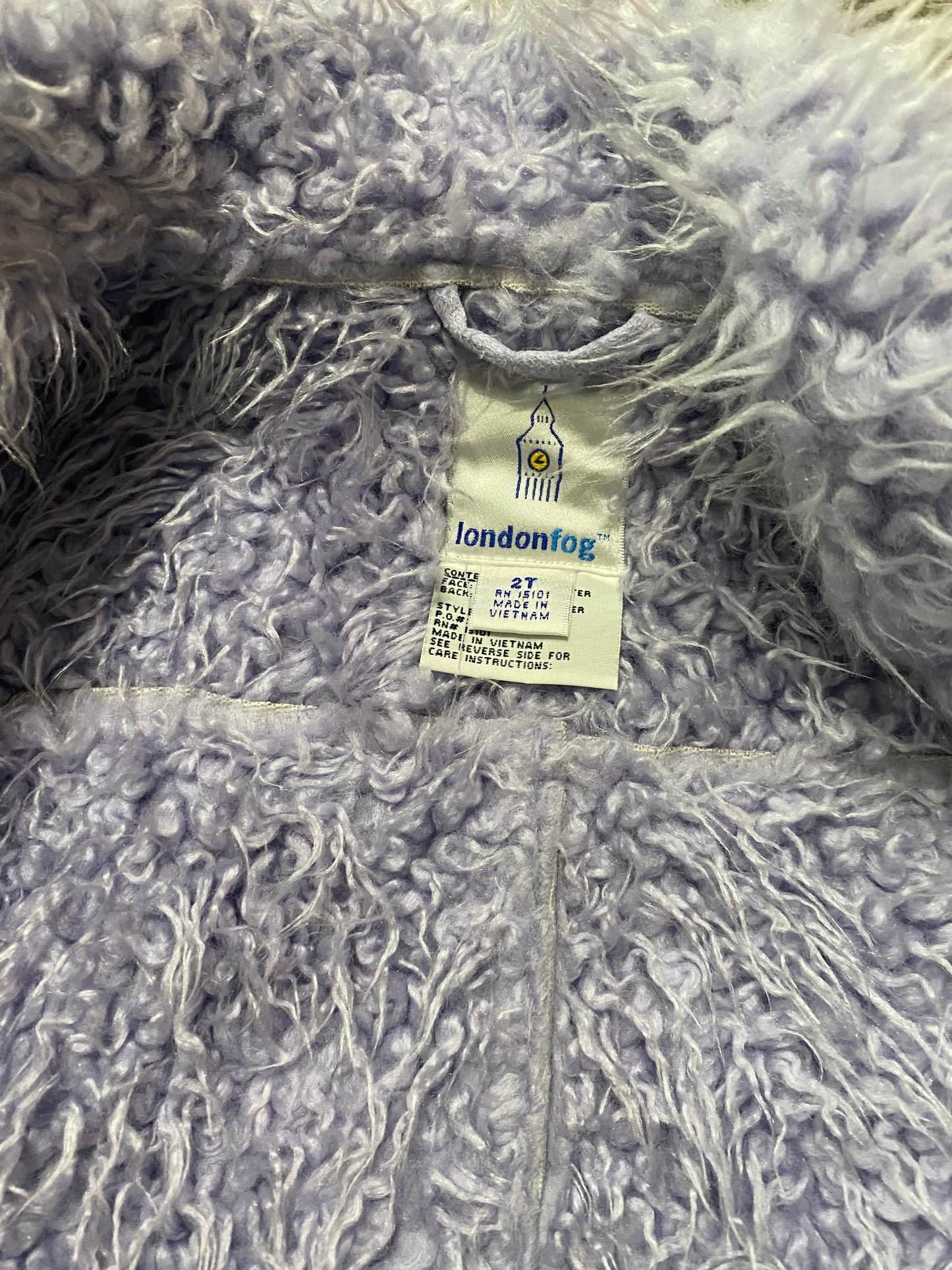 Vintage Purple Fur Trim Coat  2T