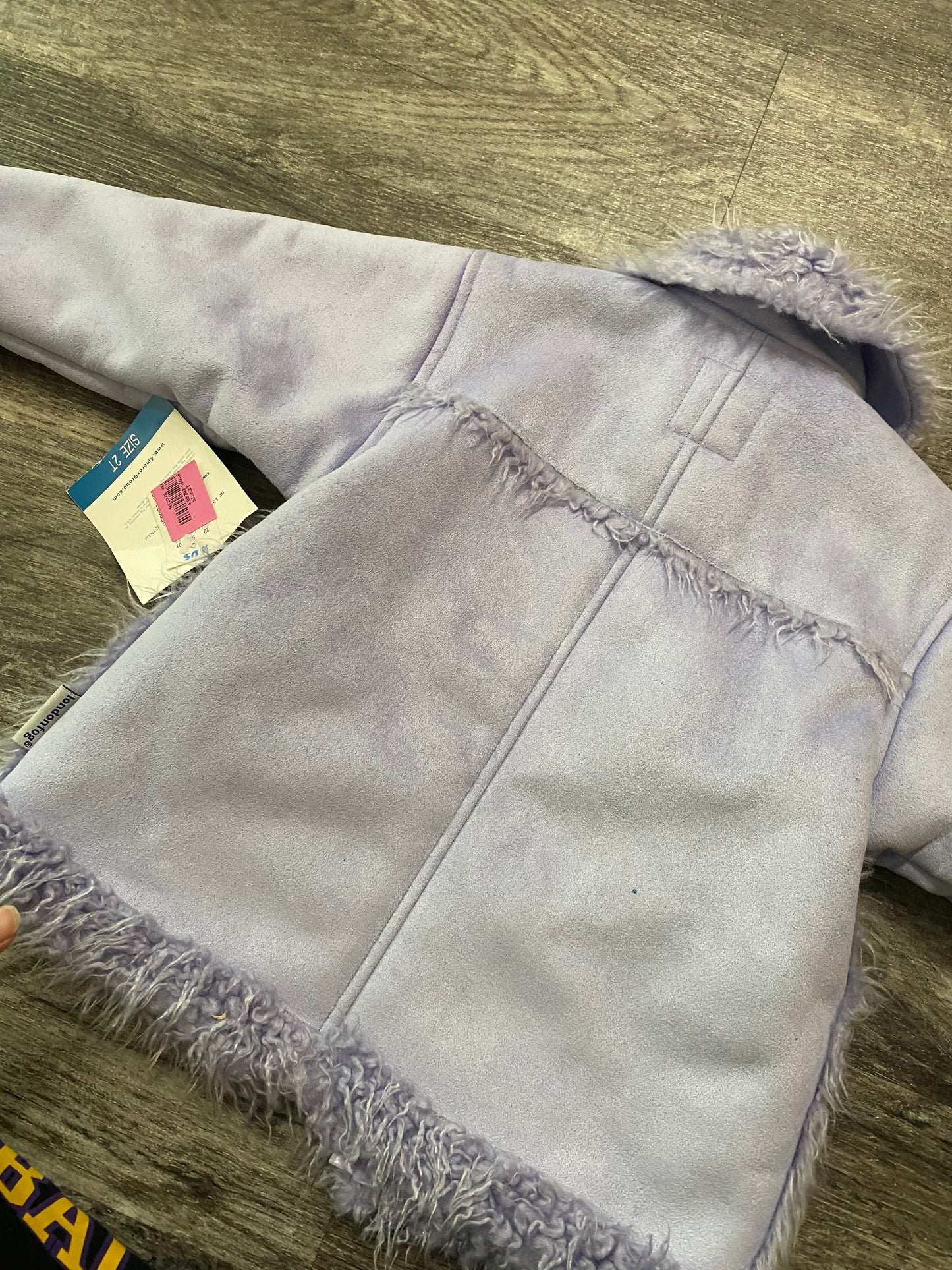 Vintage Purple Fur Trim Coat  2T